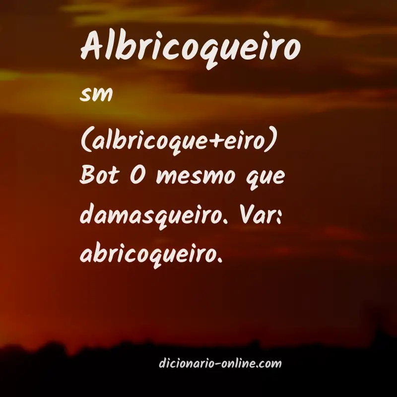 Significado de albricoqueiro