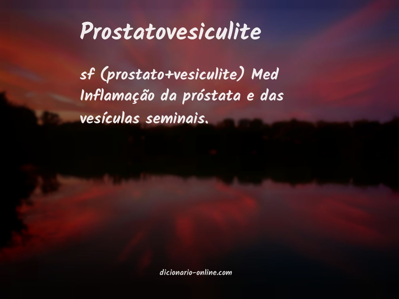 Significado de prostatovesiculite