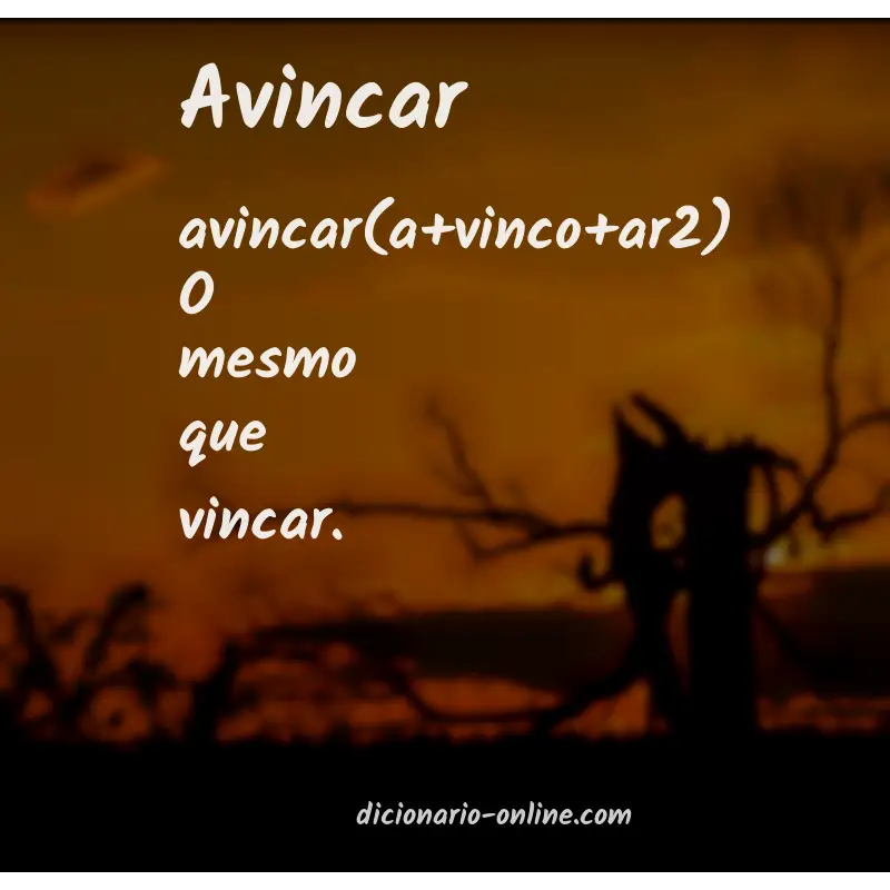 Significado de avincar