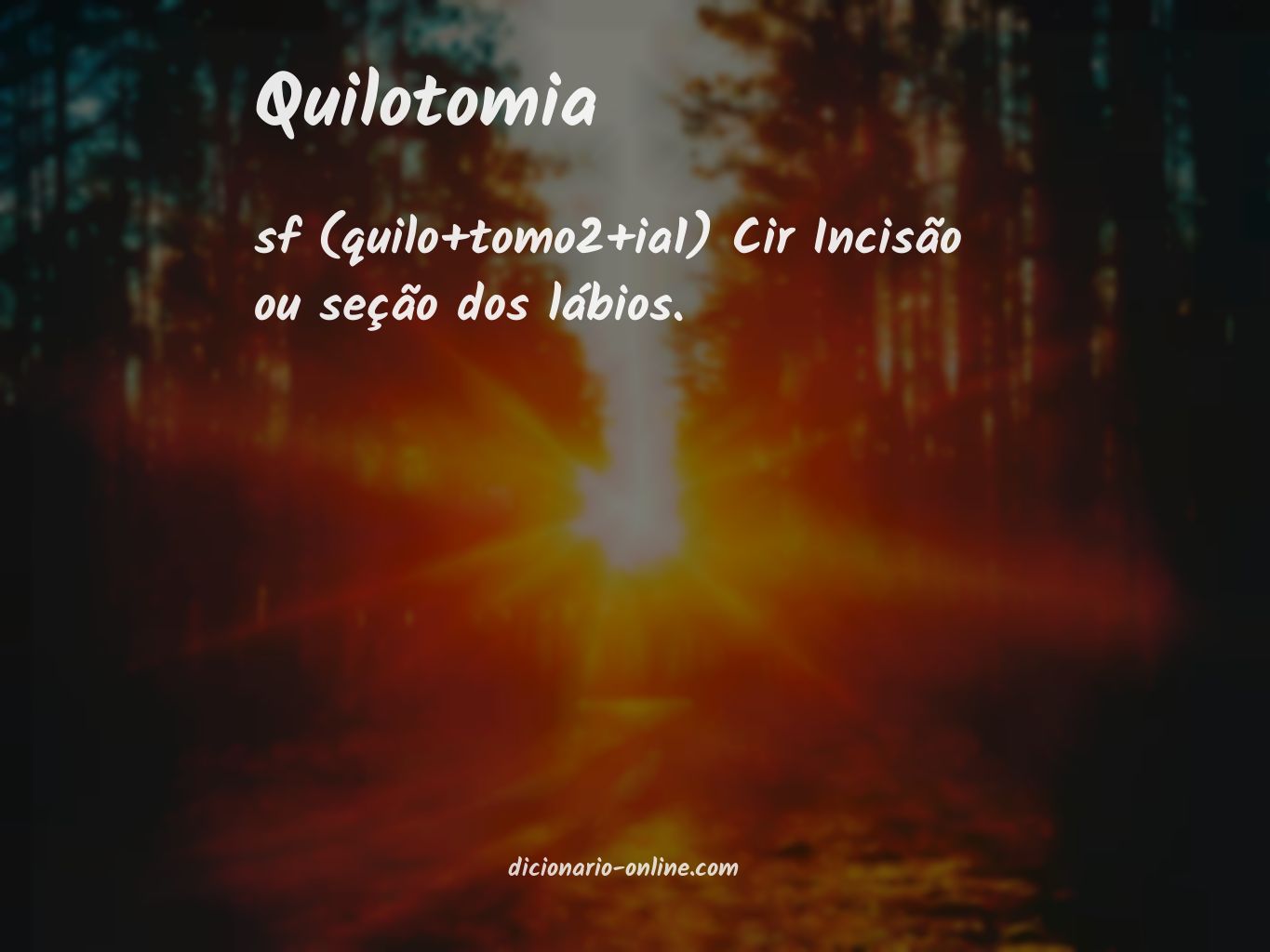Significado de quilotomia