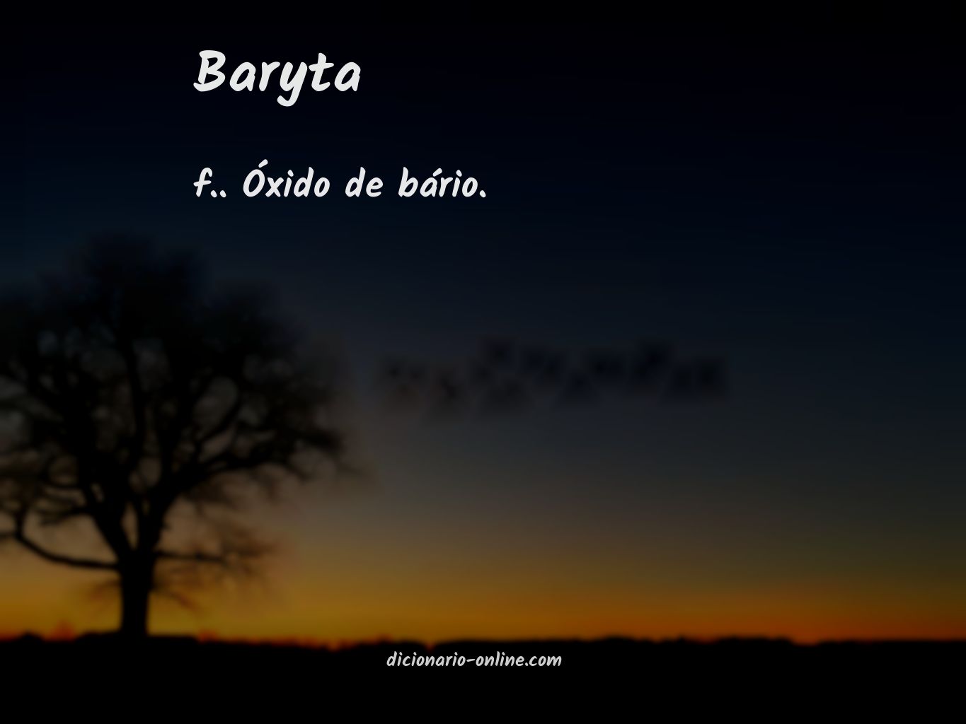 Significado de baryta