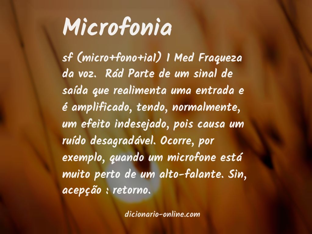 Significado de microfonia