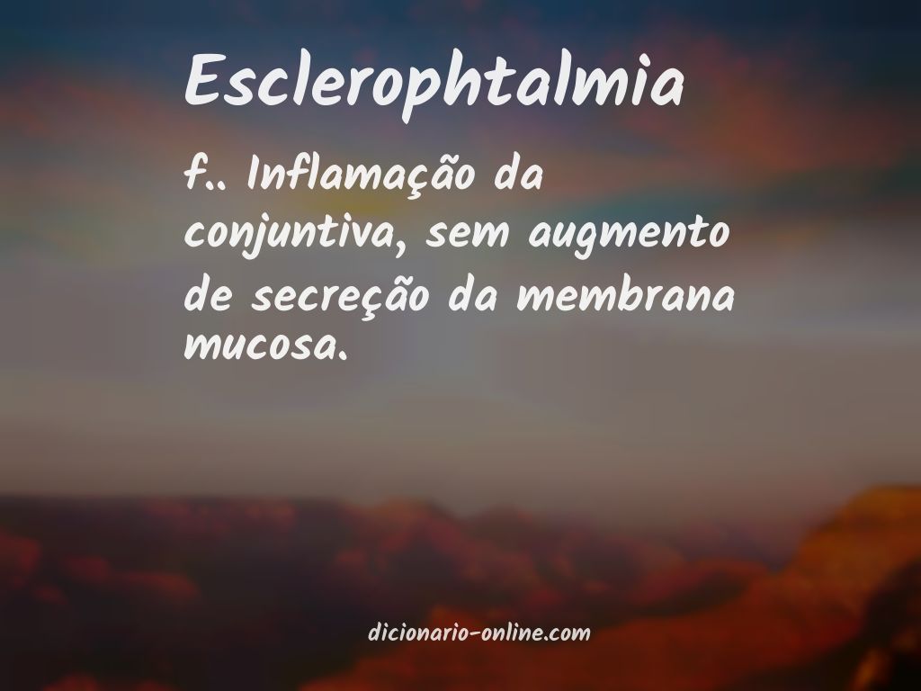 Significado de esclerophtalmia