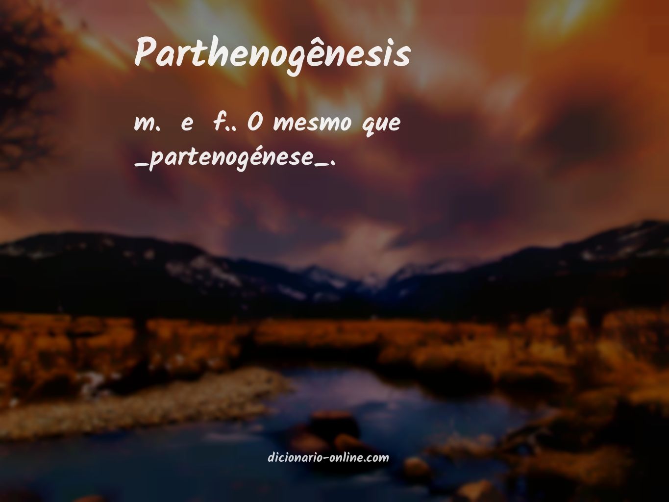 Significado de parthenogênesis