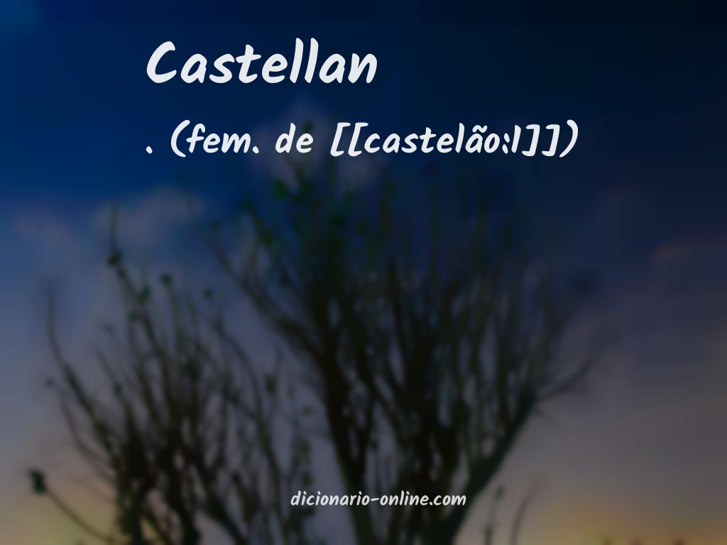 Significado de castellan