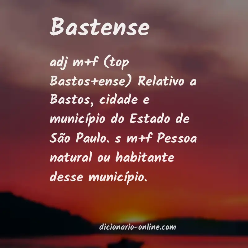 Significado de bastense