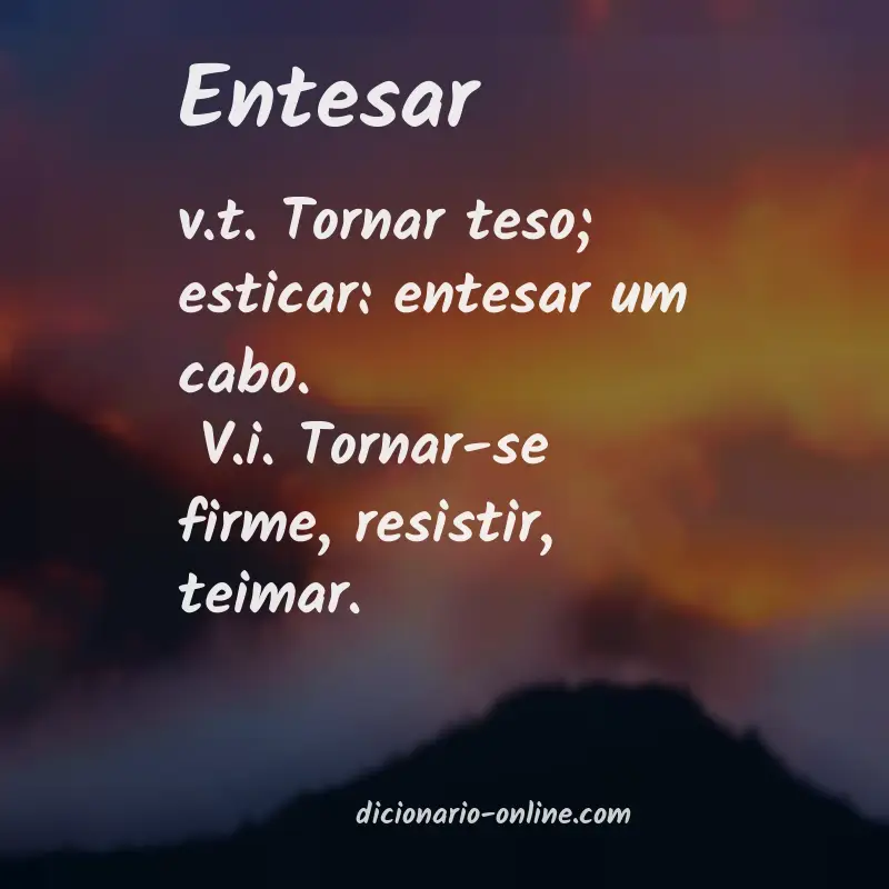 Significado de entesar