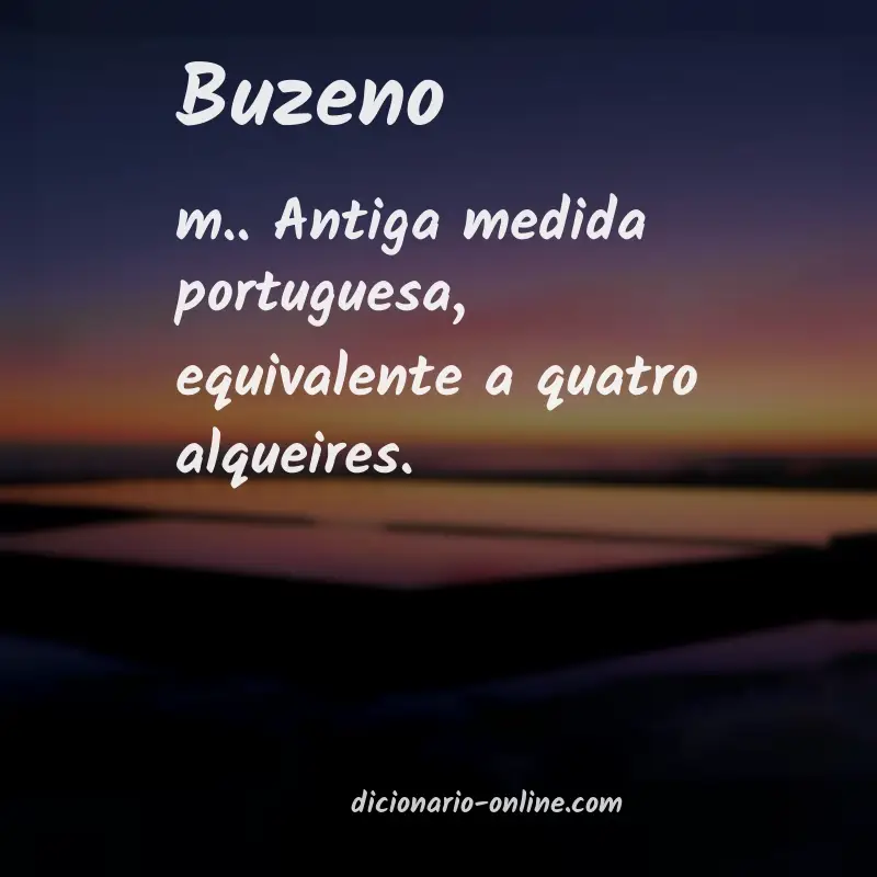 Significado de buzeno