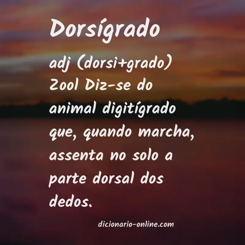 Significado de dorsígrado