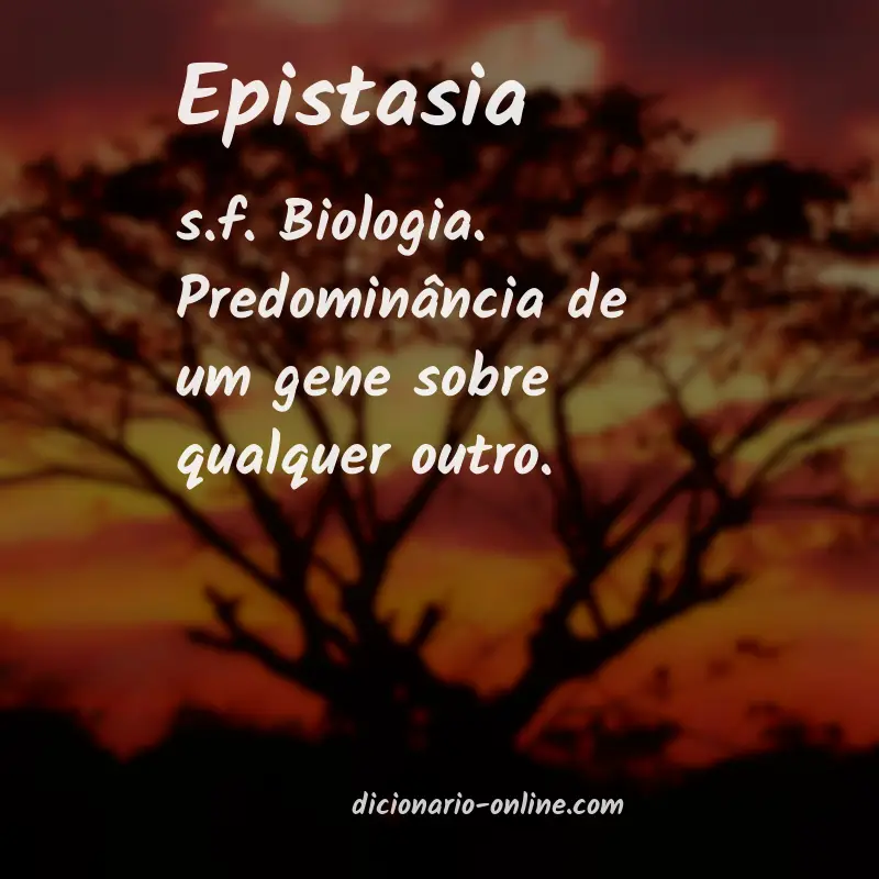 Significado de epistasia