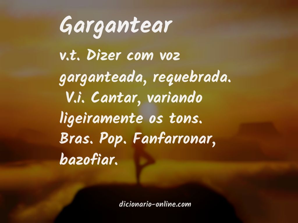 Significado de gargantear