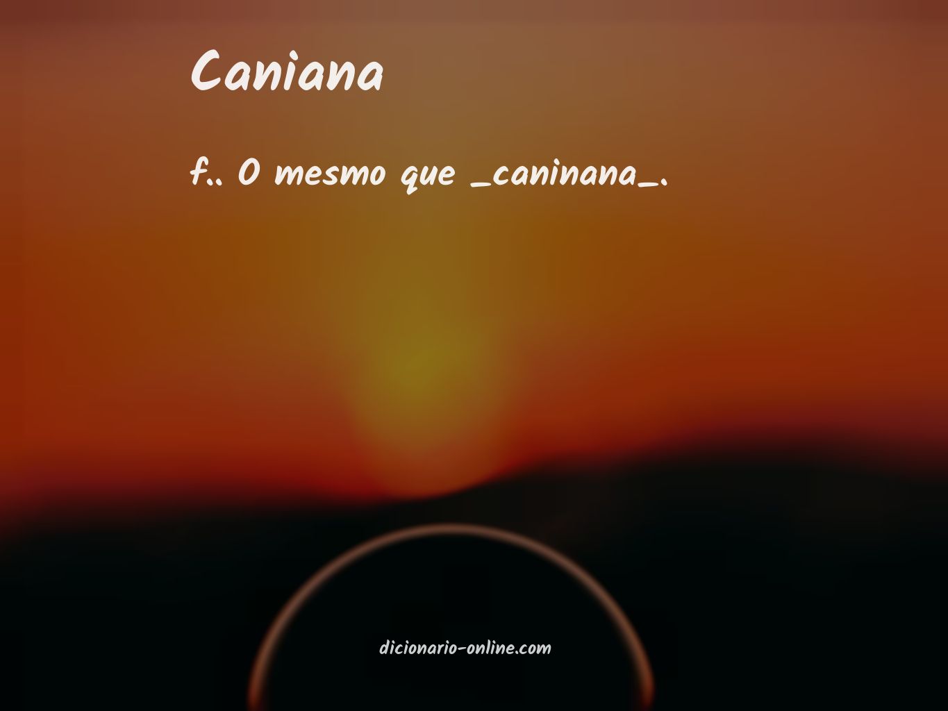 Significado de caniana