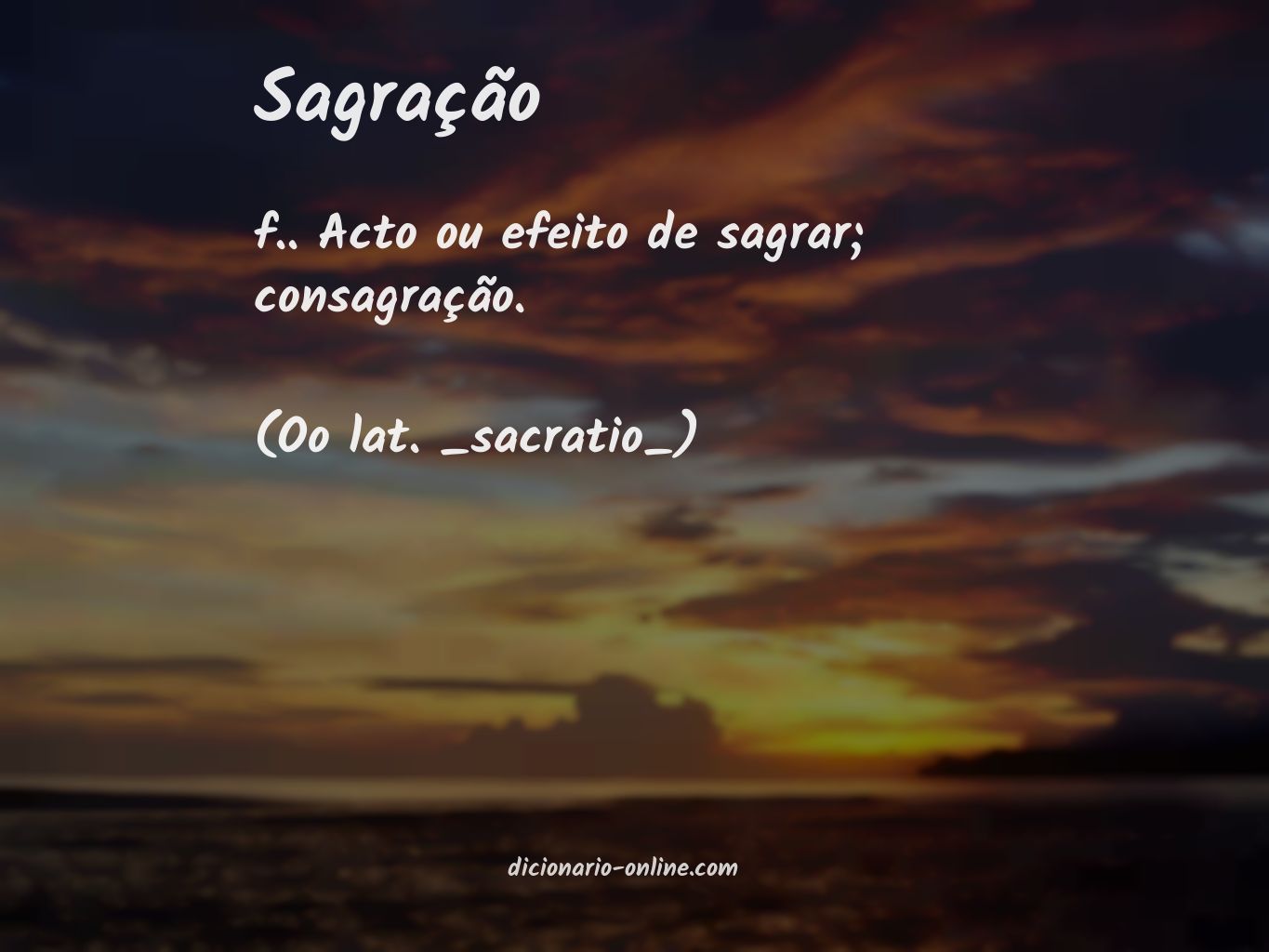 Significado de sagração