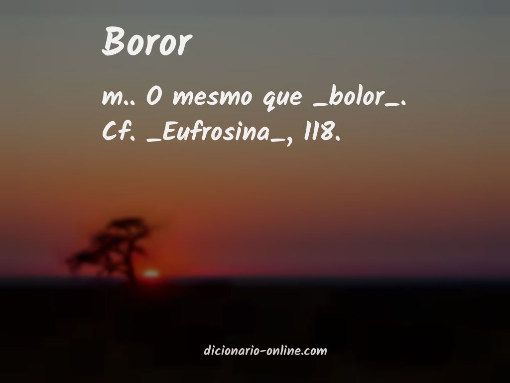 Significado de boror