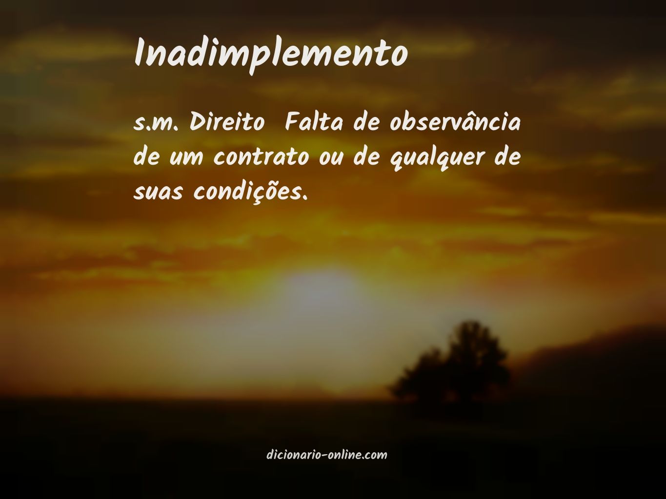 Significado de inadimplemento