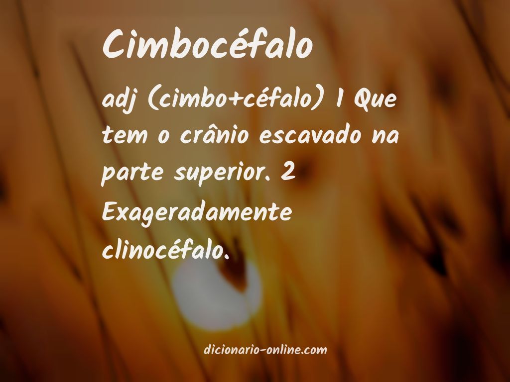 Significado de cimbocéfalo