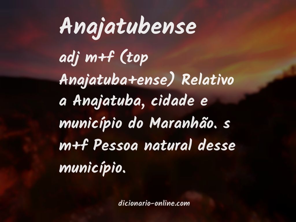 Significado de anajatubense