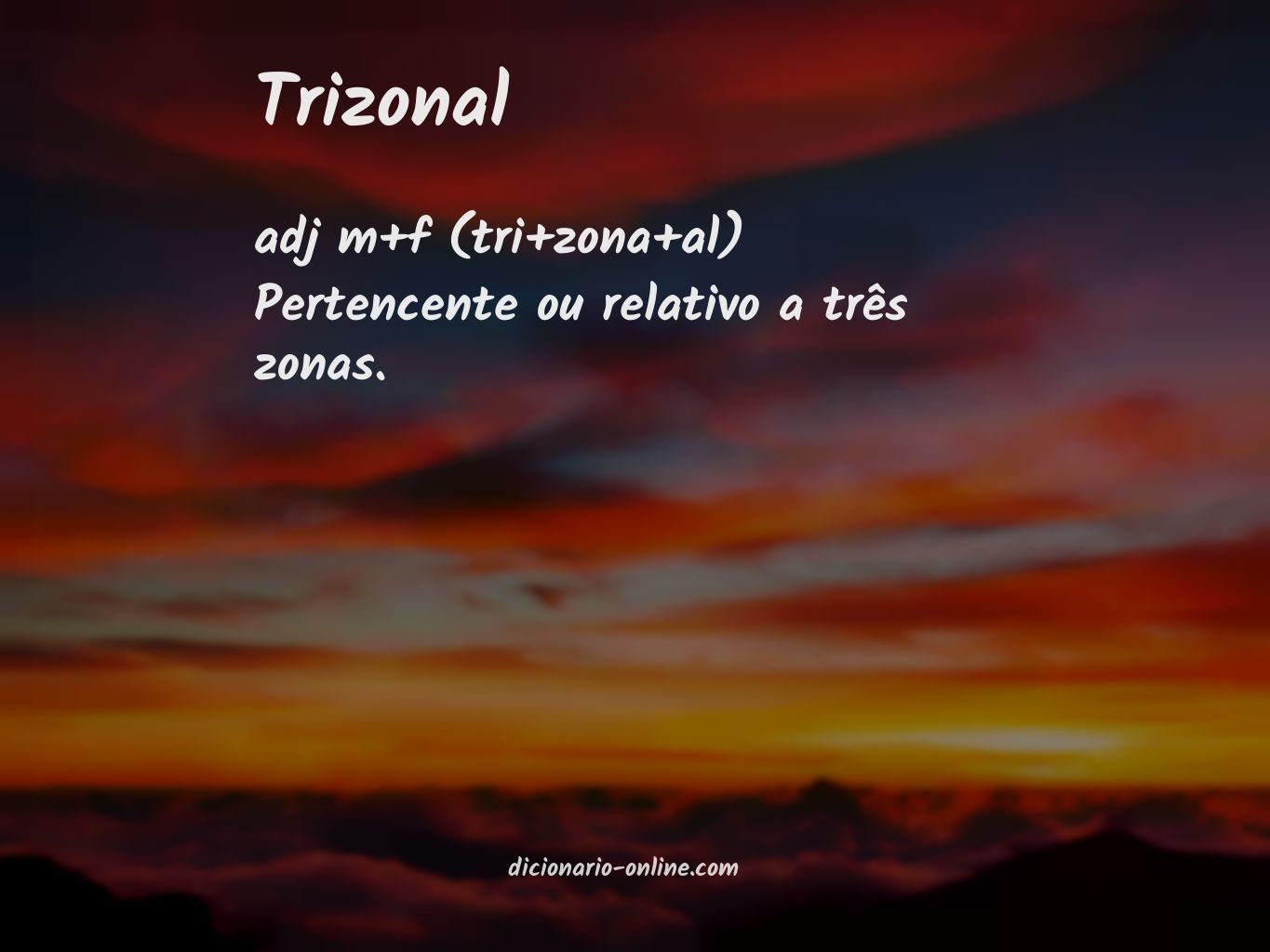 Significado de trizonal