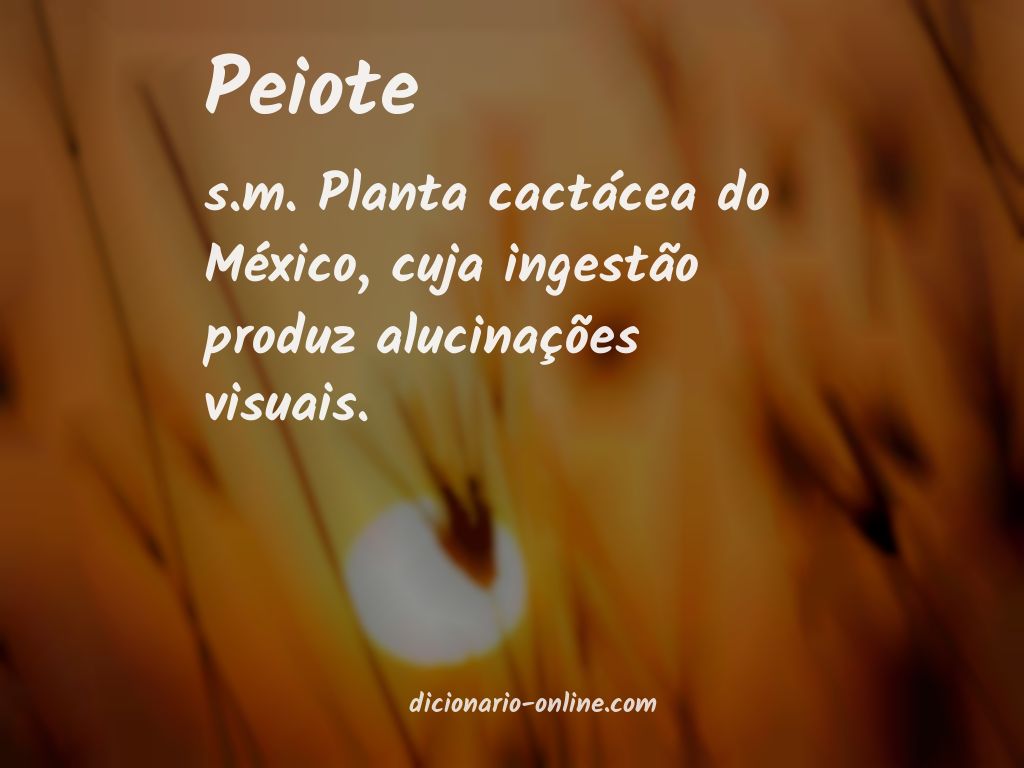 Significado de peiote