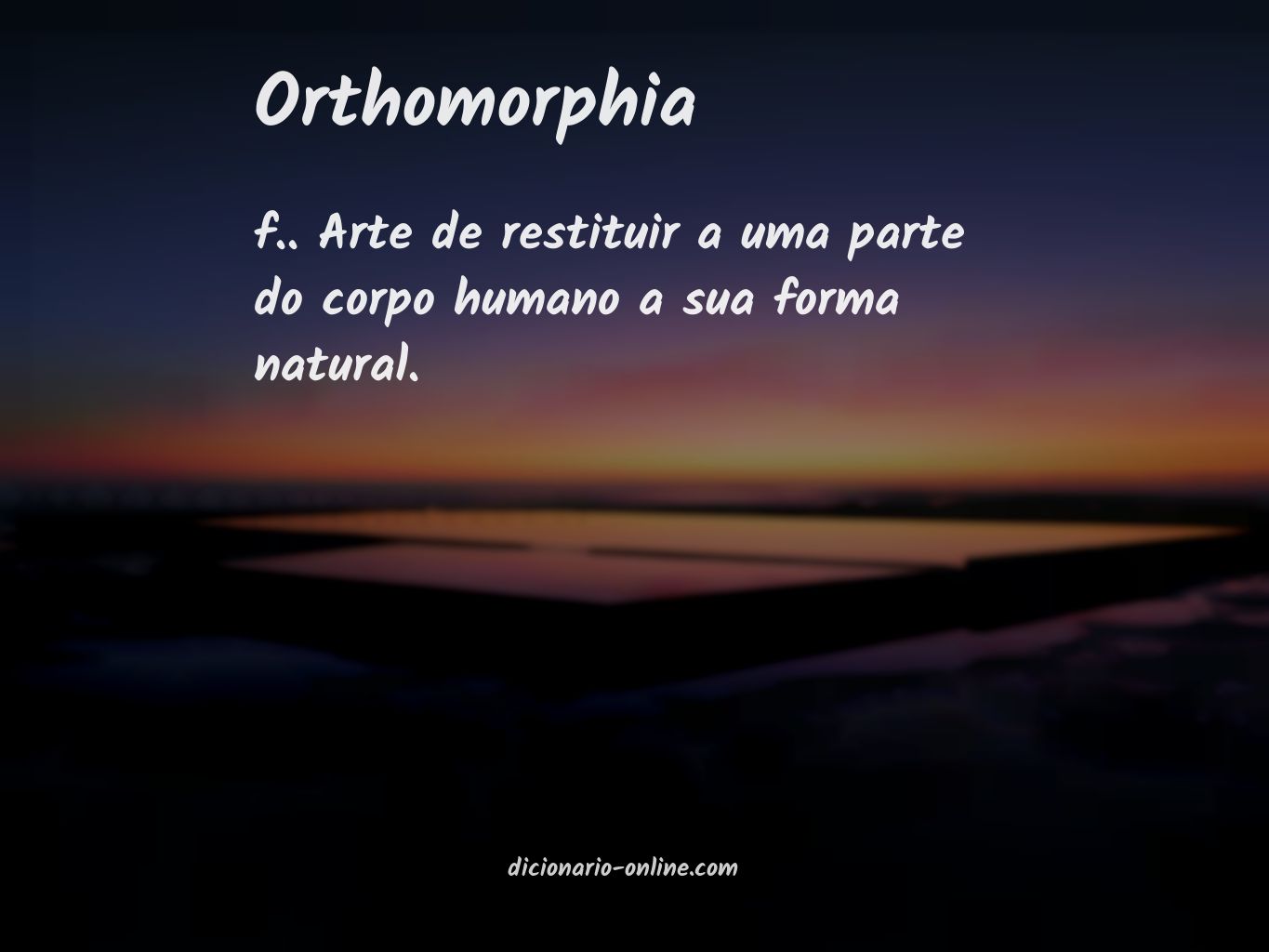 Significado de orthomorphia
