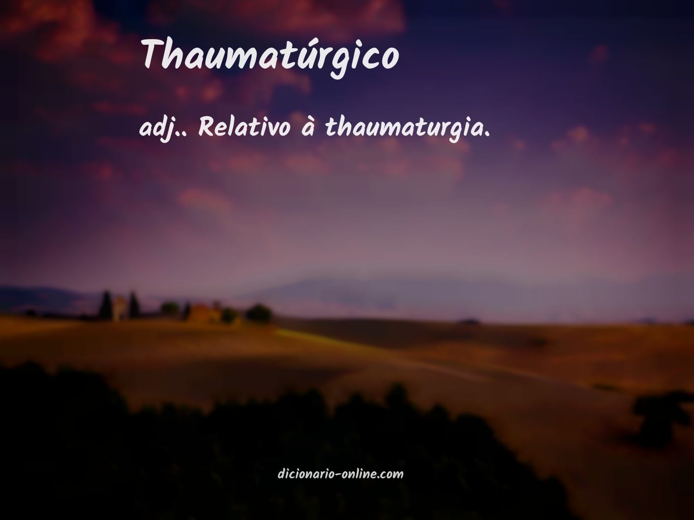 Significado de thaumatúrgico