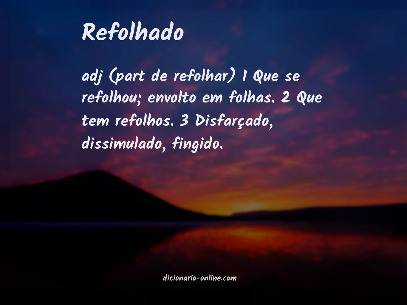 Significado de refolhado