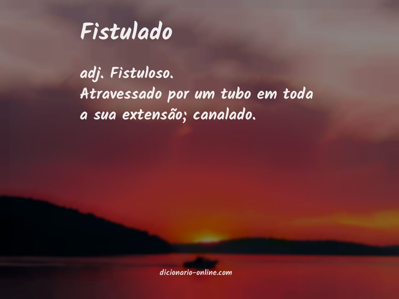 Significado de fistulado