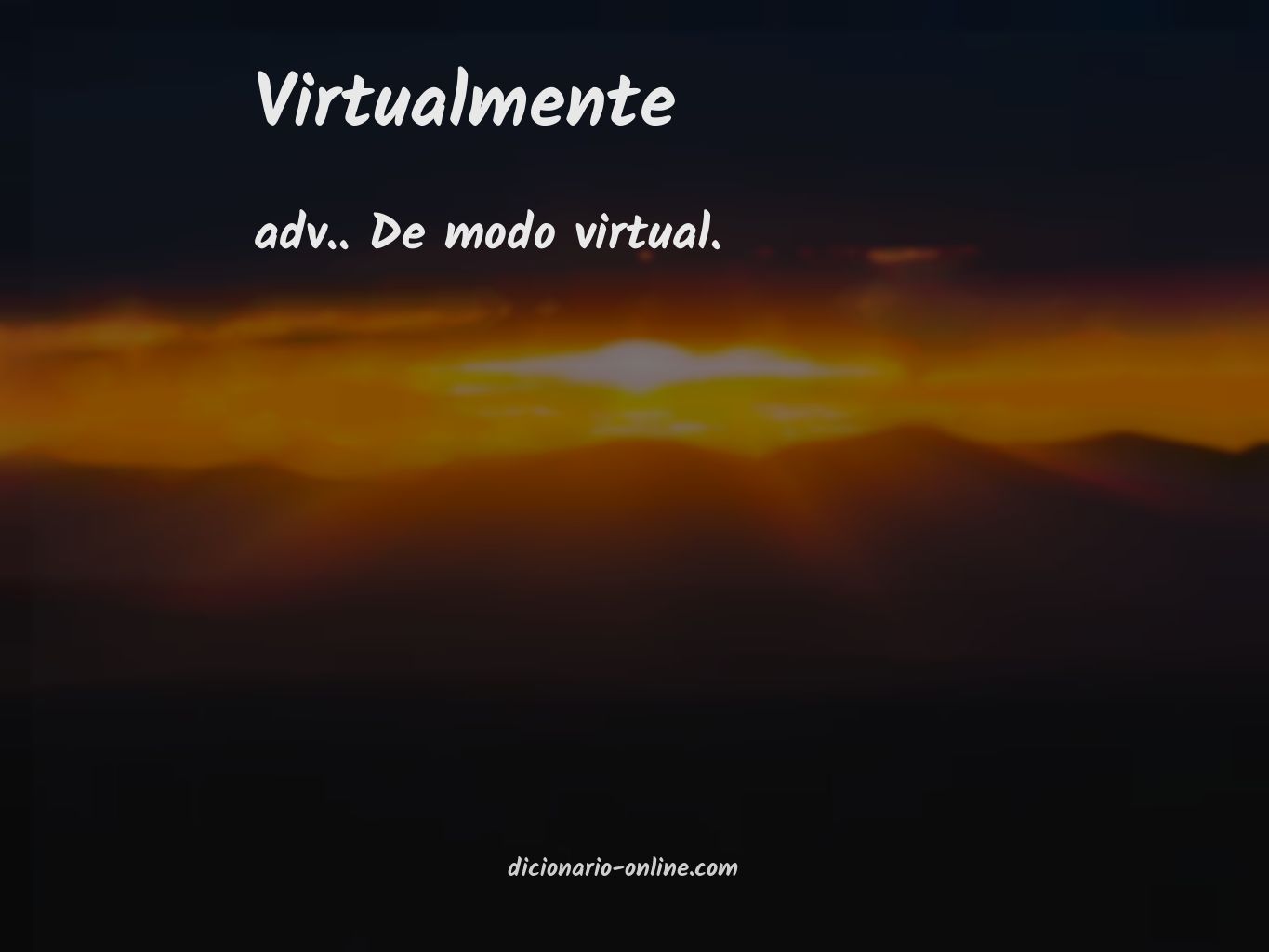 Significado de virtualmente