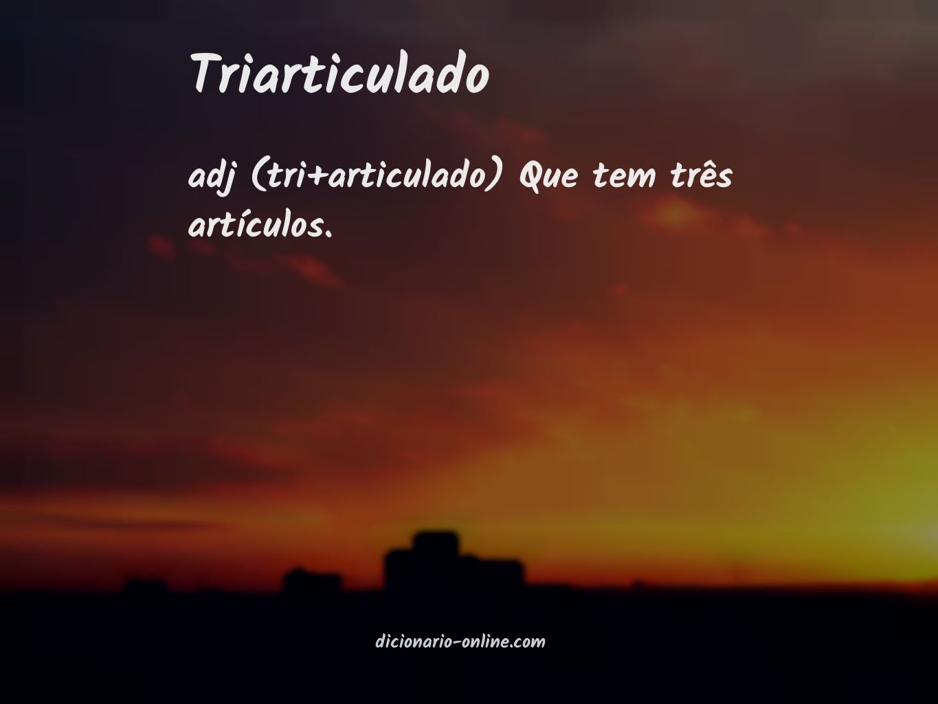 Significado de triarticulado