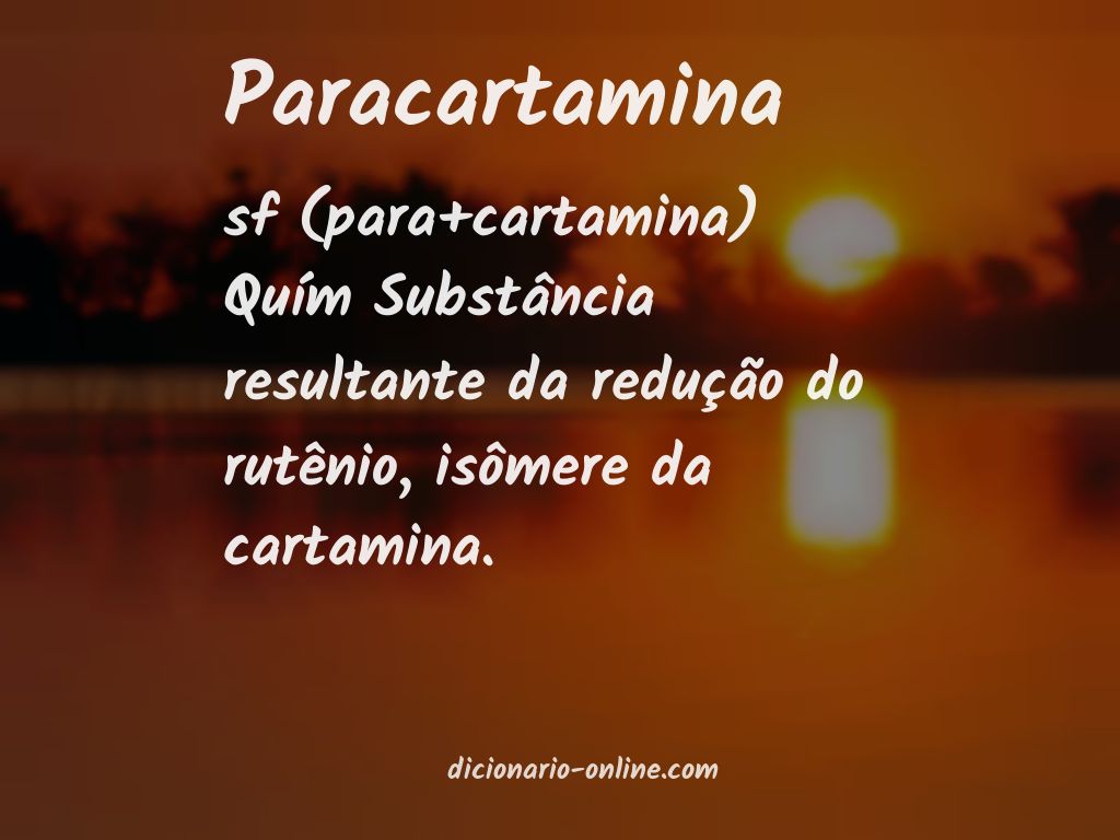 Significado de paracartamina