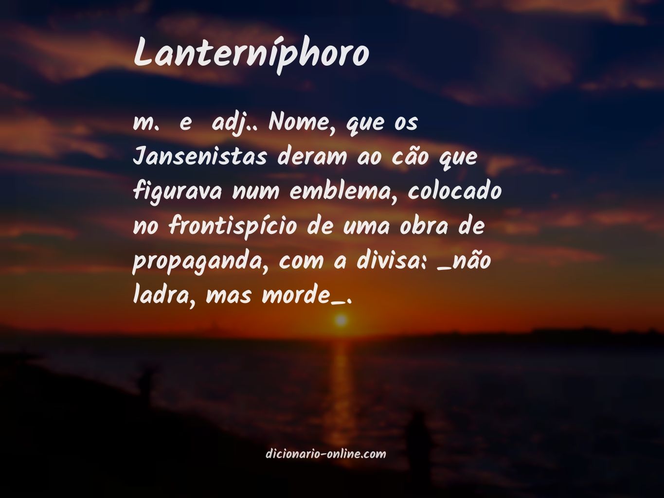 Significado de lanterníphoro