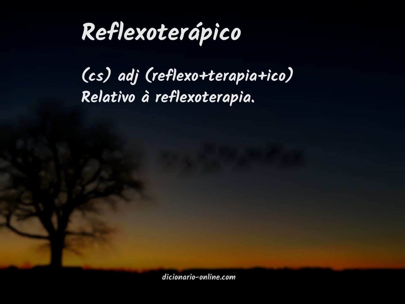 Significado de reflexoterápico