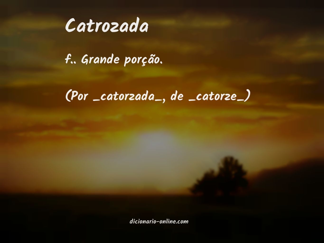 Significado de catrozada