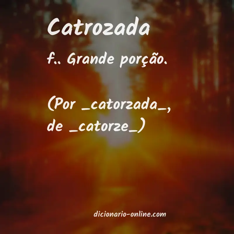 Significado de catrozada