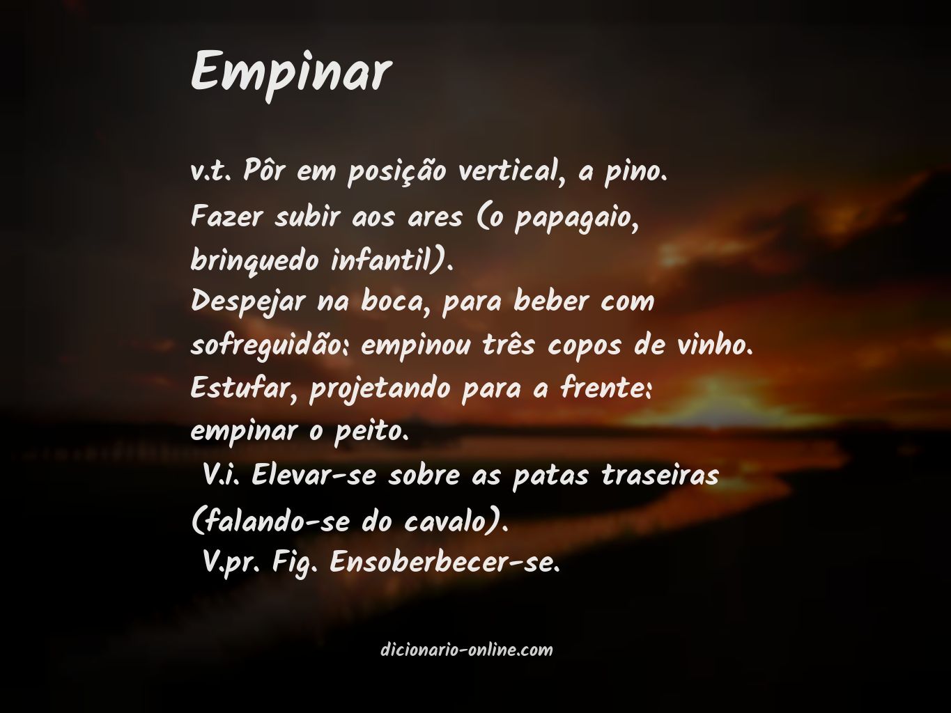 Significado de empinar