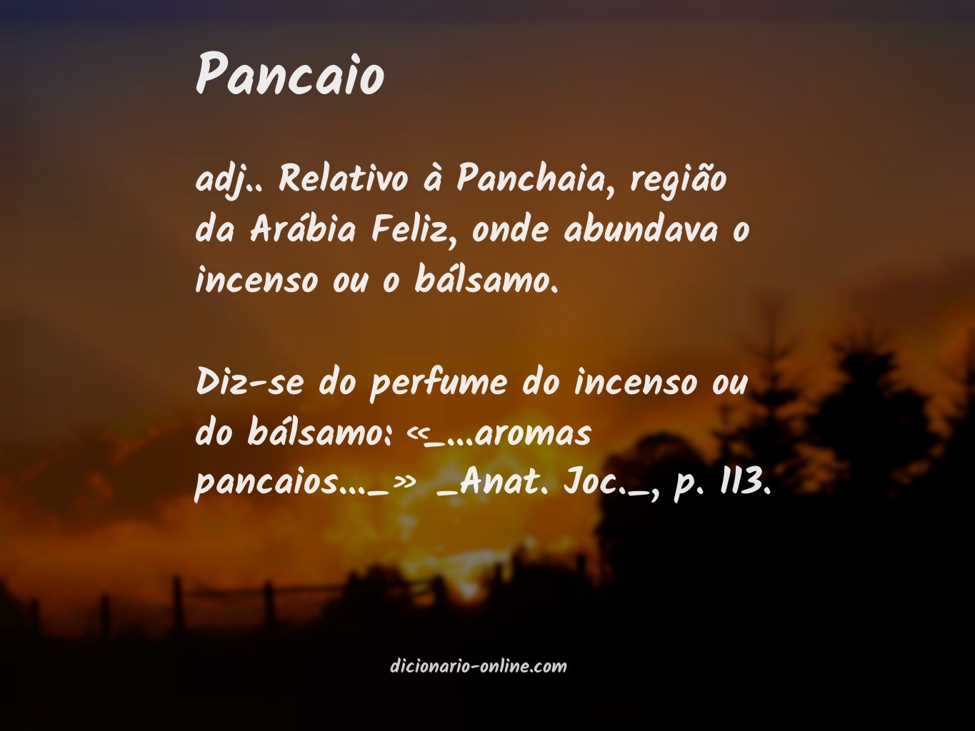 Significado de pancaio