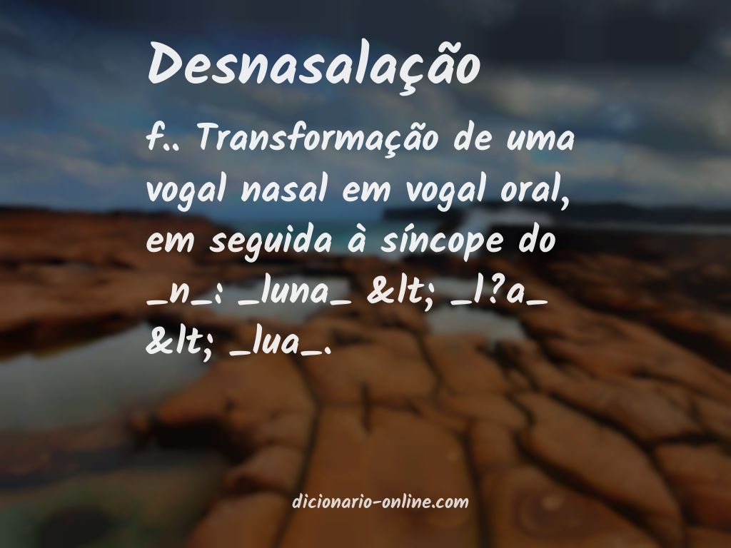 Significado de desnasalação