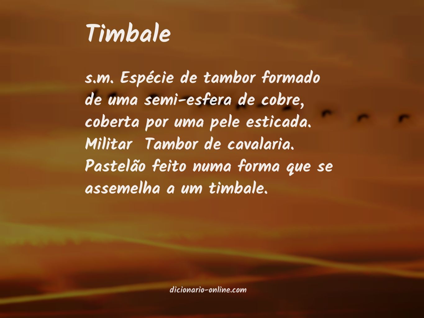 Significado de timbale