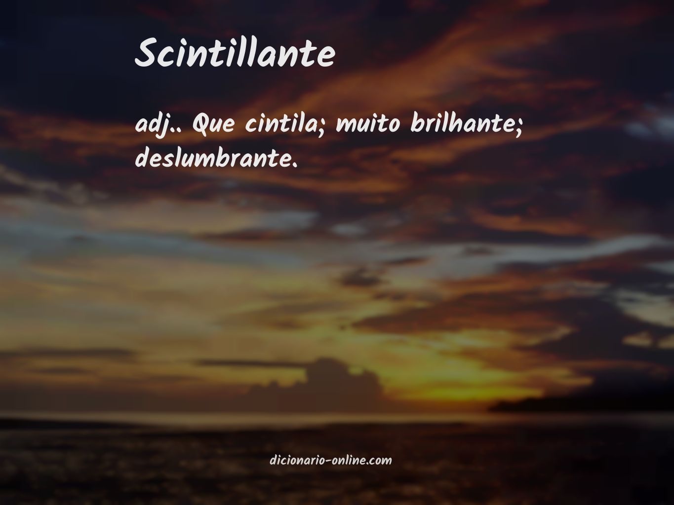 Significado de scintillante