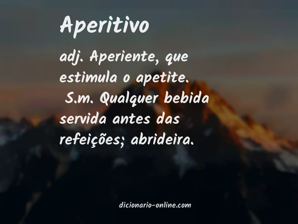 Significado de aperitivo