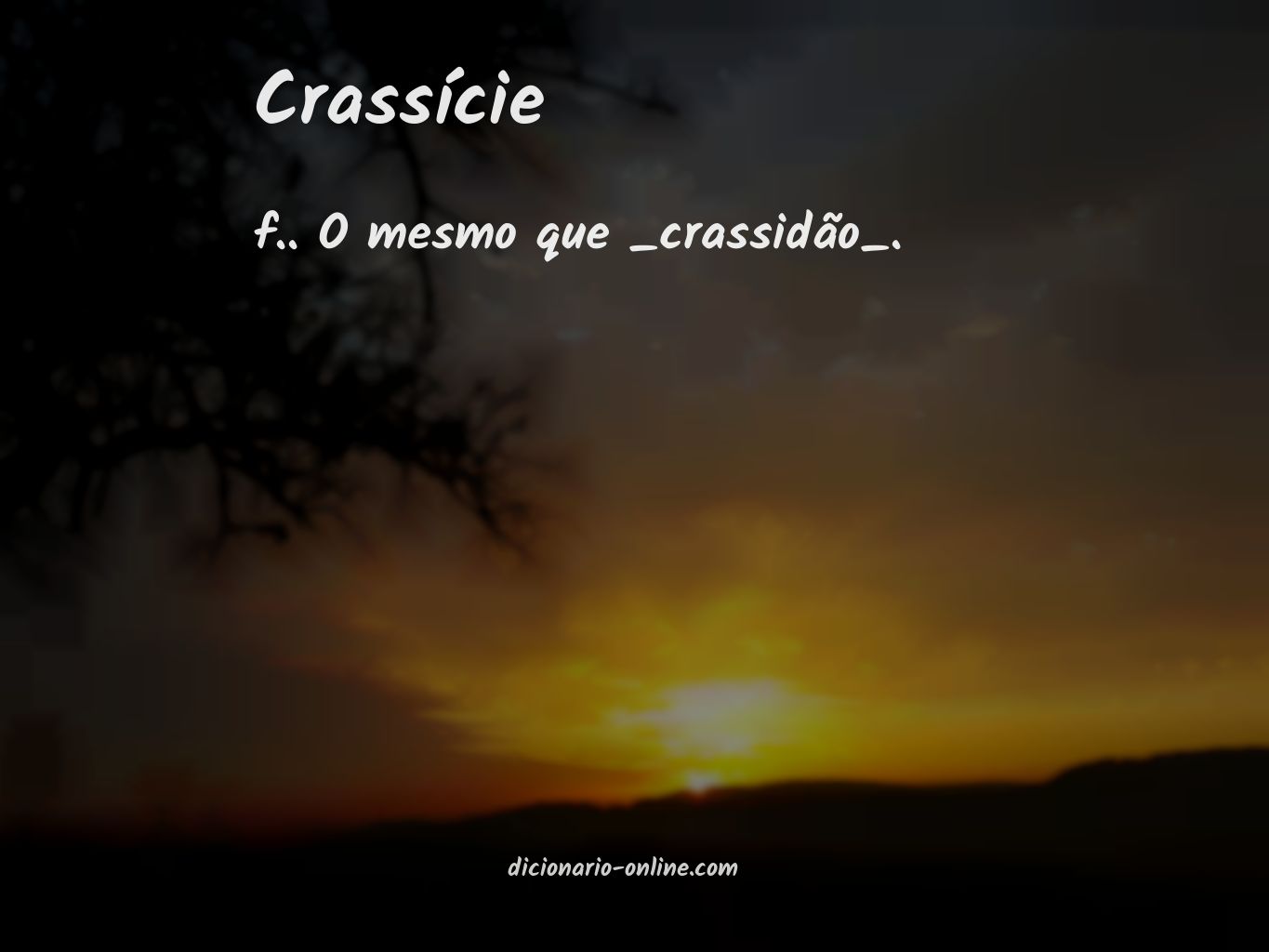 Significado de crassície