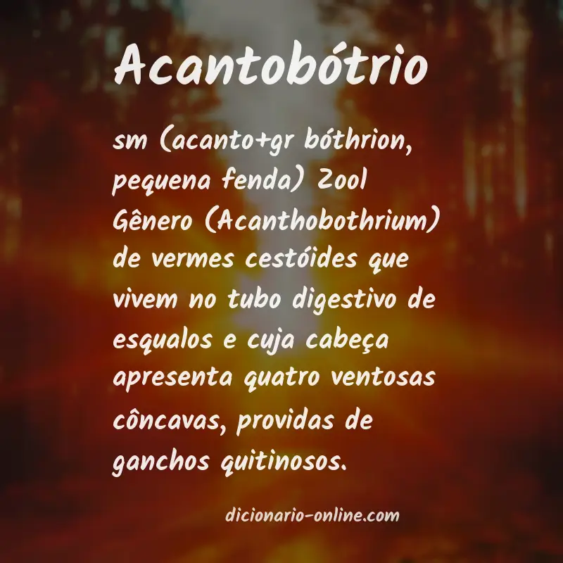 Significado de acantobótrio