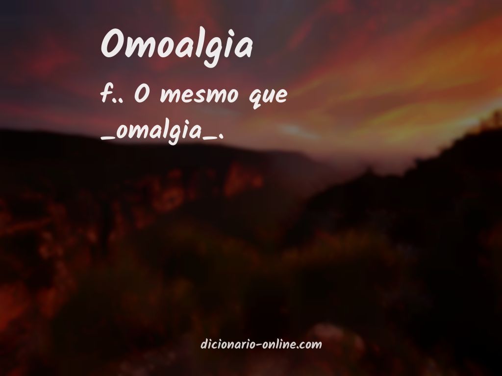 Significado de omoalgia