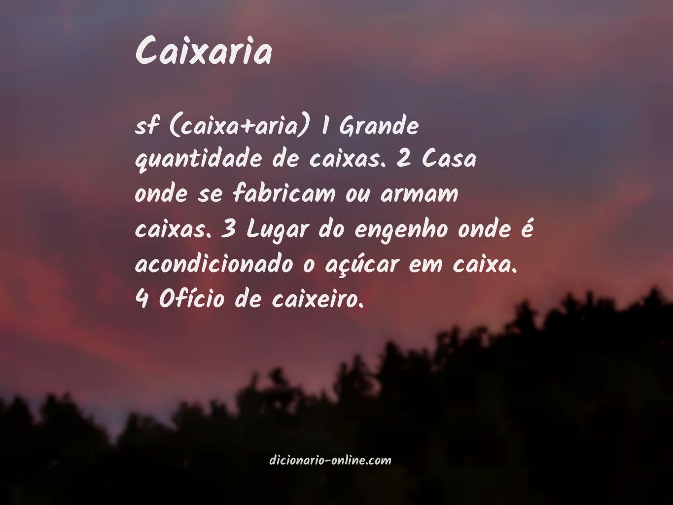 Significado de caixaria