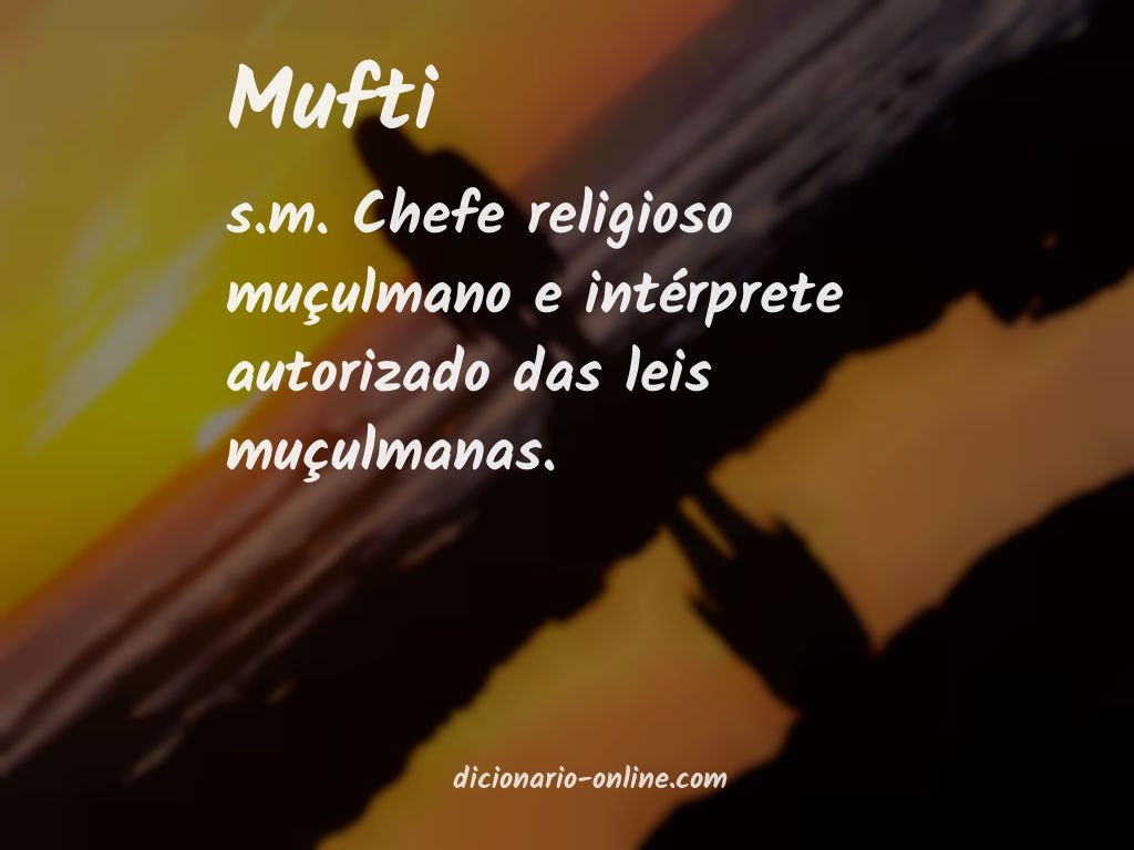Significado de mufti