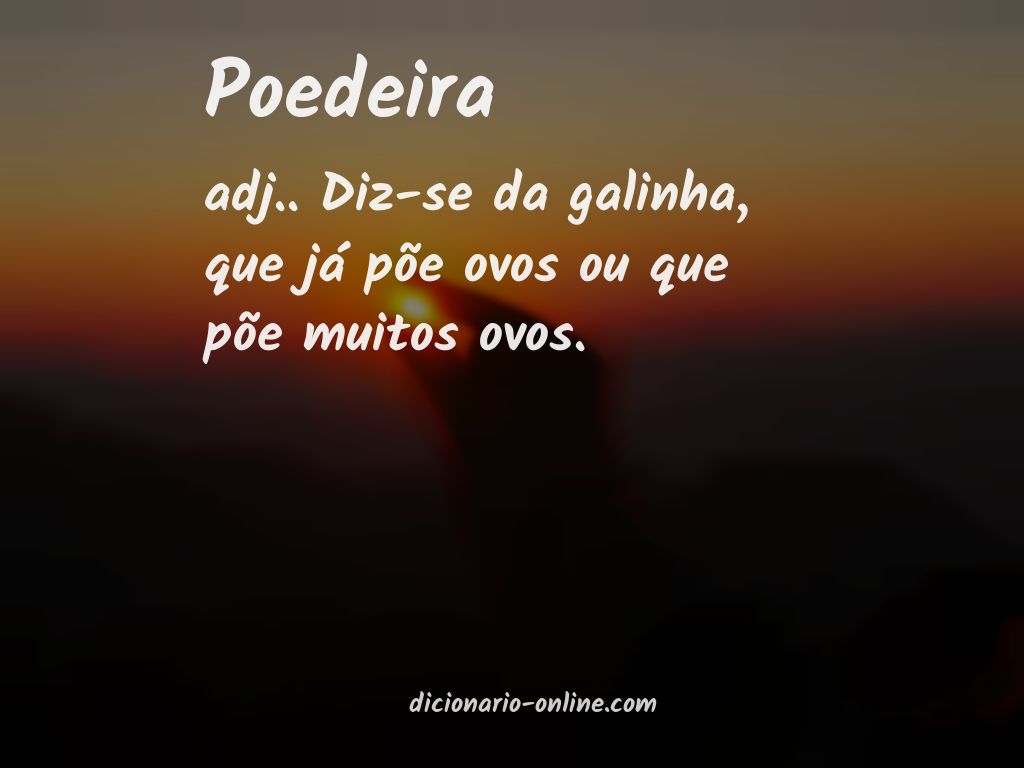 Significado de poedeira