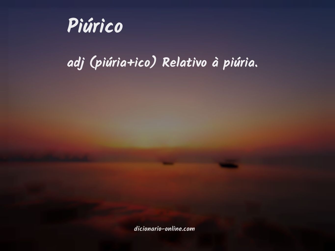 Significado de piúrico