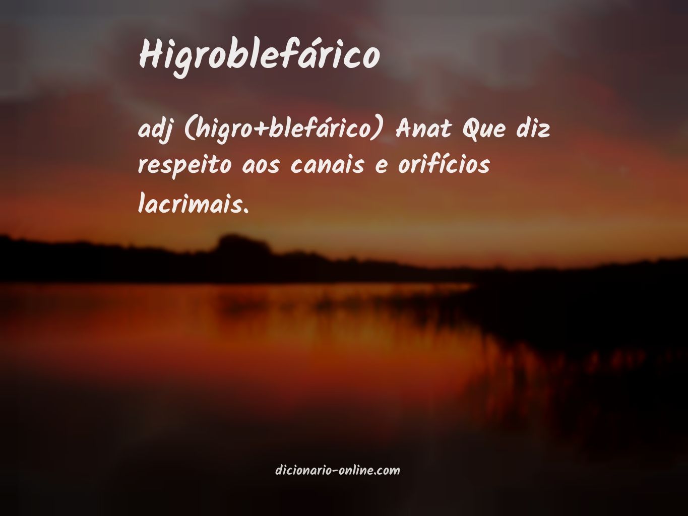 Significado de higroblefárico