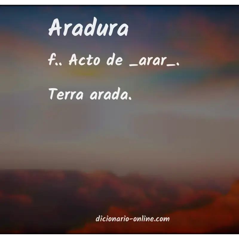 Significado de aradura