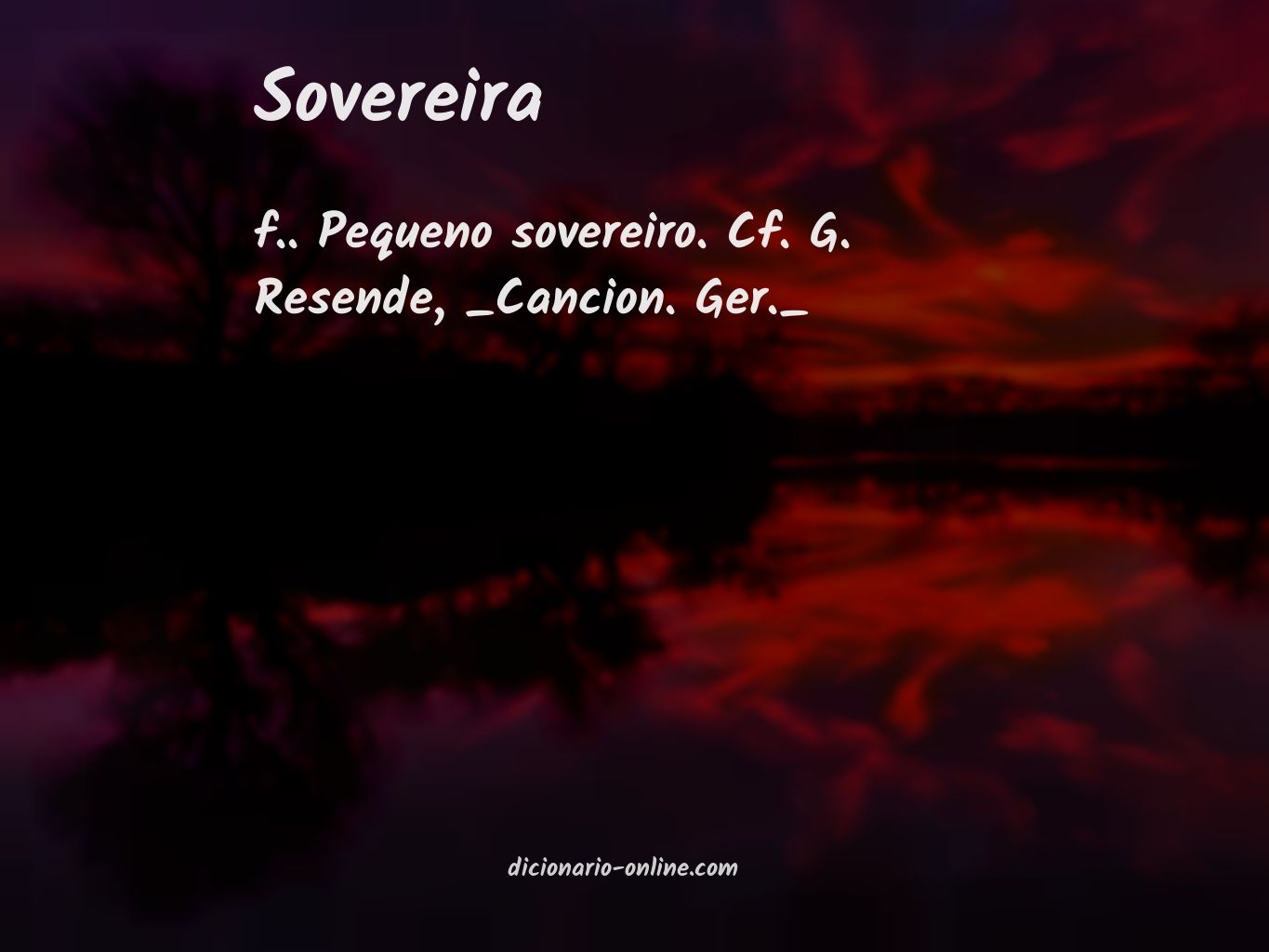 Significado de sovereira